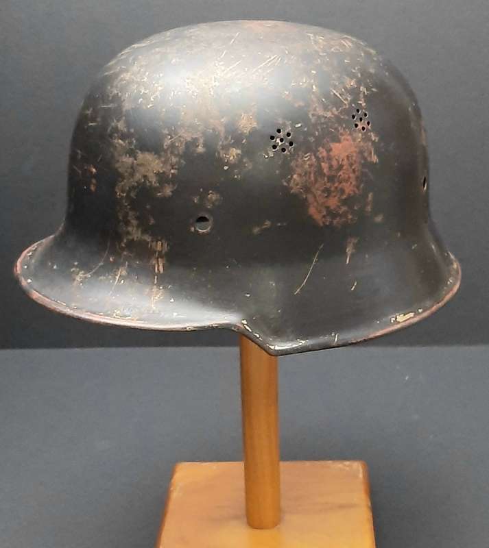 WW2: German M34 'Leichtmetall' Schützpolizei Helmet Shell (Harz).