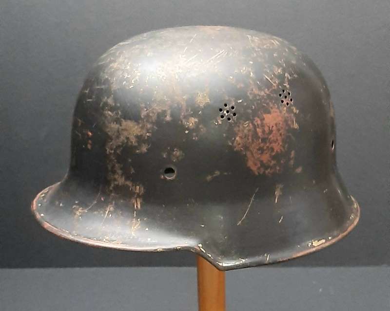 WW2: German M34 'Leichtmetall' Schützpolizei Helmet Shell (Harz).
