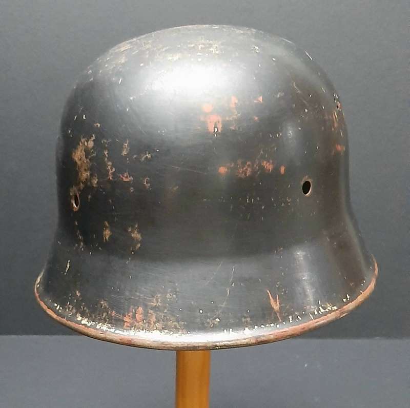 WW2: German M34 'Leichtmetall' Schützpolizei Helmet Shell (Harz).