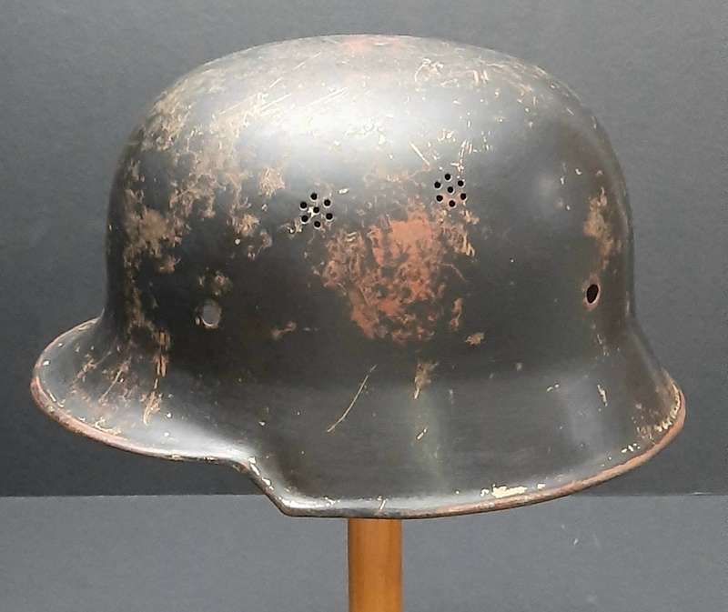 WW2: German M34 'Leichtmetall' Schützpolizei Helmet Shell (Harz).
