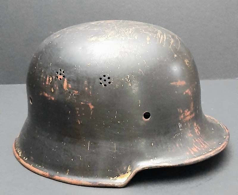 WW2: German M34 'Leichtmetall' Schützpolizei Helmet Shell (Harz).