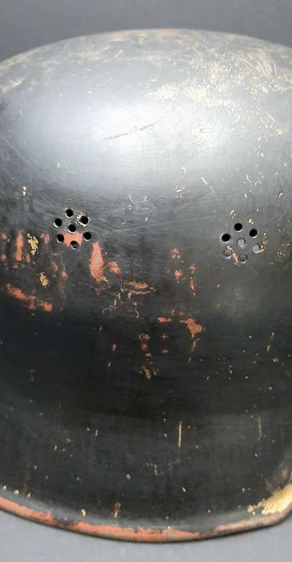 WW2: German M34 'Leichtmetall' Schützpolizei Helmet Shell (Harz).