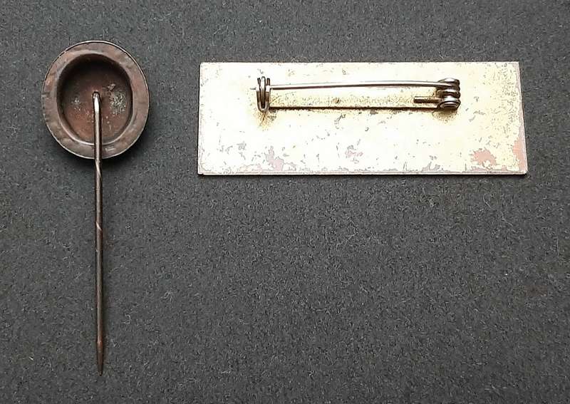 **WW2 : M.O.T.H. Bronze Tie-Pin & Association Name Badge (Pins Intact)**