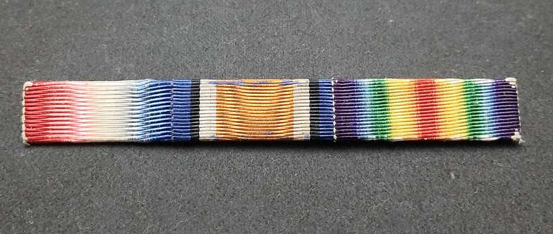 **WW1 UDF: Campaign Silk Ribbon Medal Bar w/ Pin  (SA Issue).**
