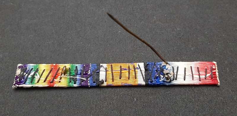 **WW1 UDF: Campaign Silk Ribbon Medal Bar w/ Pin  (SA Issue).**