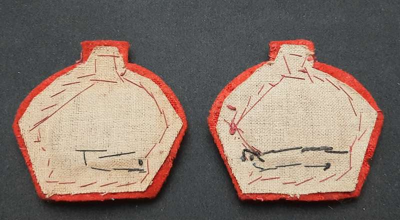 **RARE: WW2 British Army - King's Royal Rifle Corps R.S.M/ W.O. 2 Service Dress Rank Insignia x2).**