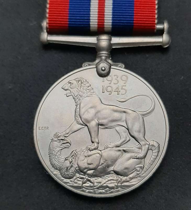 **WW2: British 1939-45 War Medal w/ Ribbon (British Issue).**