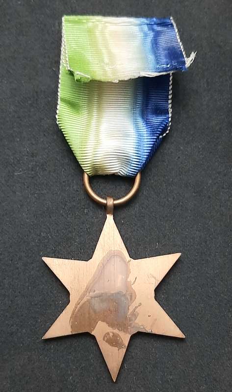 ** RARE WW2: British Atlantic Star Campaign Medal w/ Silk Ribbon (Ex-Mount).**