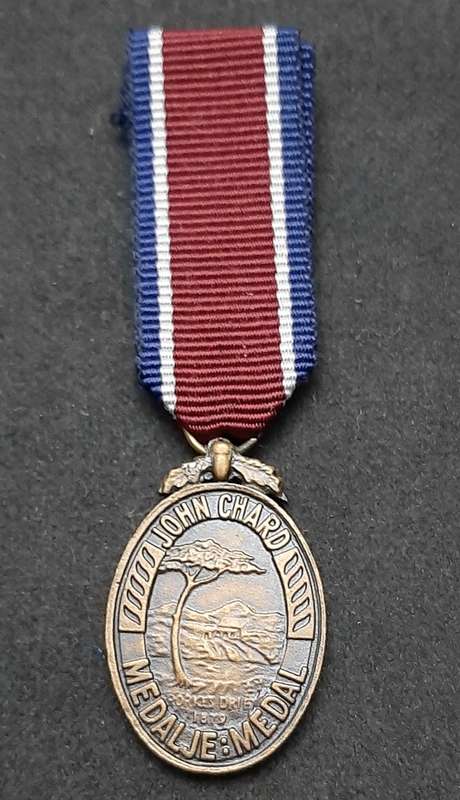 Border War 1960s SADF: John Chard Miniature Medal w/ Ribbon