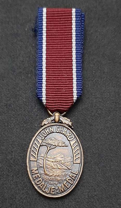 Border War 1960s SADF: John Chard Miniature Medal w/ Ribbon