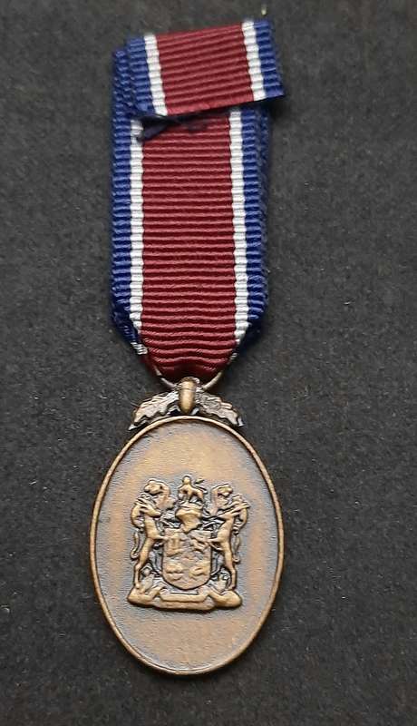 Border War 1960s SADF: John Chard Miniature Medal w/ Ribbon
