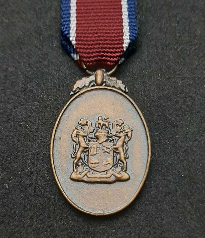 Border War 1960s SADF: John Chard Miniature Medal w/ Ribbon