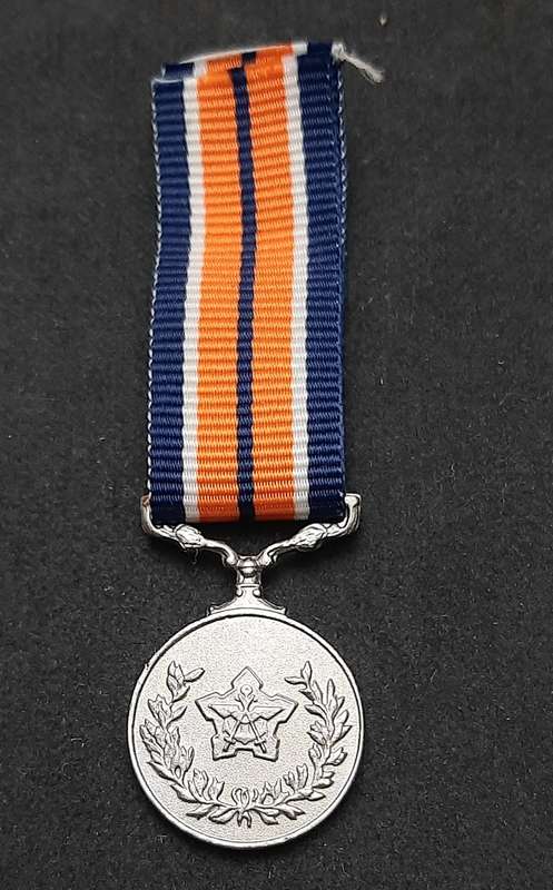 Border War 1980s : SADF Miniature General Service Medal w/ Ribbon