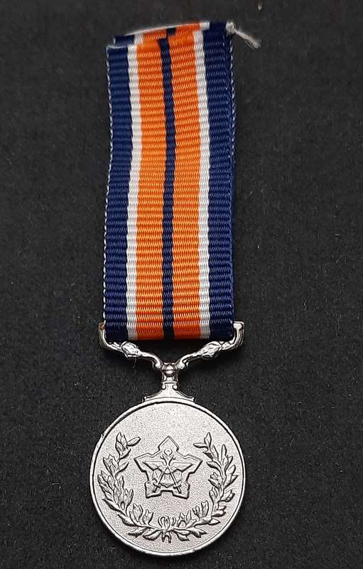 Border War 1980s : SADF Miniature General Service Medal w/ Ribbon