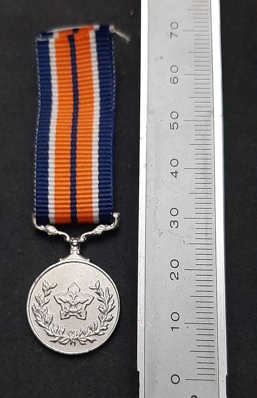 Border War 1980s : SADF Miniature General Service Medal w/ Ribbon