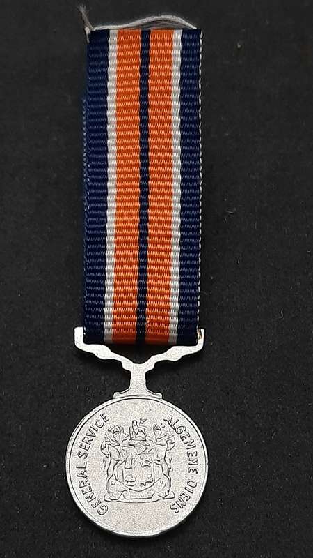 Border War 1980s : SADF Miniature General Service Medal w/ Ribbon