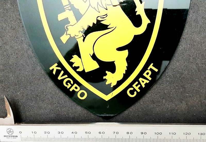 **Border War : 1980s Maleoskop Counter-Insurgency Facility UnitPerspex Escutcheon (12cm x 12cm).****