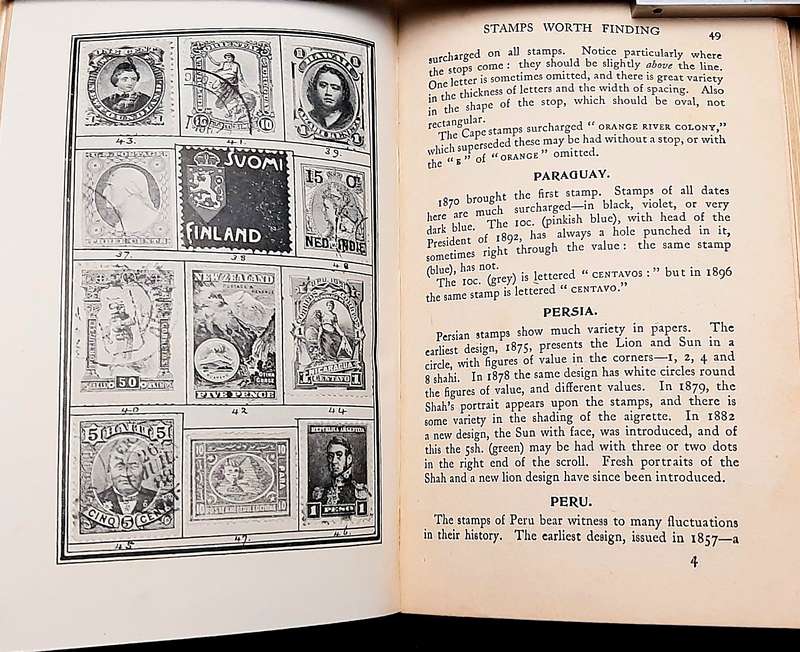 **RARE: 'Stamps Worth Finding' Philatelic H/Cover Book 1st Ed. (1904).**