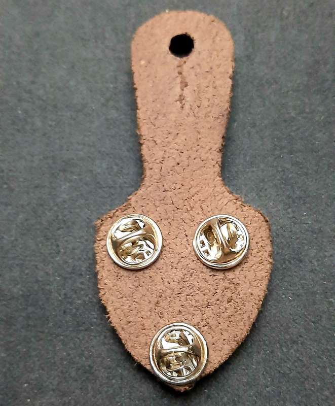 **RARE: 1988 SADF Reconnaissance Regiment 'Recce' HQ Pocket Fob Badge w/ Leather Hangar.(Pins)**