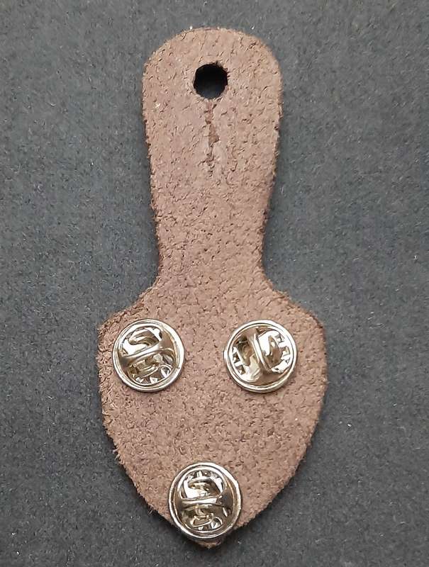 **RARE: 1988 SADF Reconnaissance Regiment 'Recce' HQ Pocket Fob Badge w/ Leather Hangar.(Pins)**