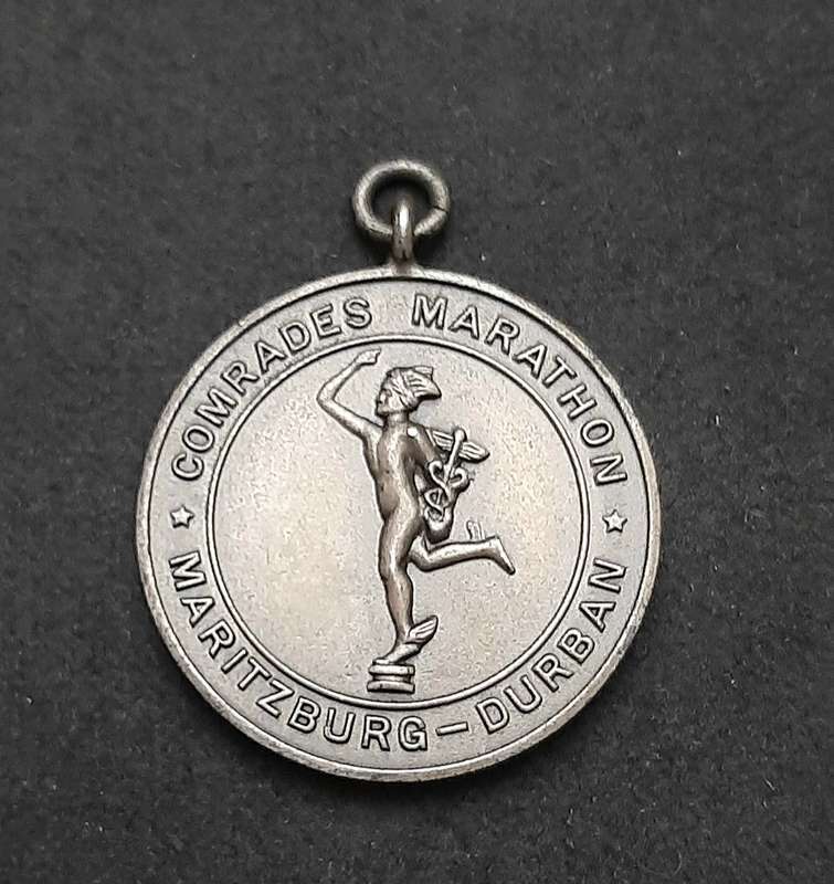 RARE 1963 : SA Comrade's Marathon .925 Silver Medal (INSCRIBED 66th Place).