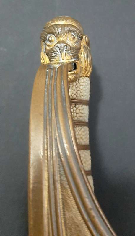 **RARE:  Victorian Royal Navy 1846 Pattern Officer's Sword w/ Rayskin Handle ( Silver & Co.)**