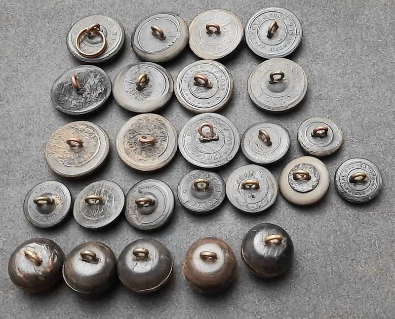 WW2 British: King's Royal Rifle Corps 1944 Bakelite Service Dress Button Lot (x 25)