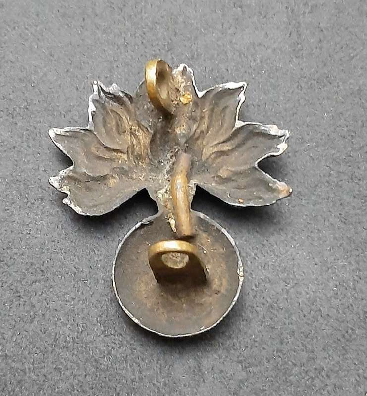 RARE: French , Franco-Prussian War- Grenadier Brass Cartridge Box Badge ( Lugs Intact).