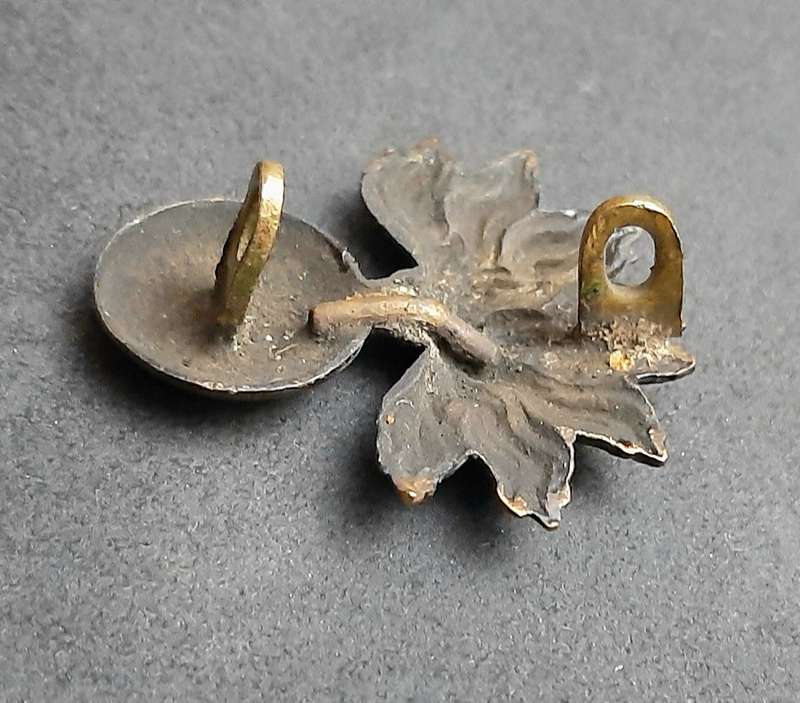 RARE: French , Franco-Prussian War- Grenadier Brass Cartridge Box Badge ( Lugs Intact).