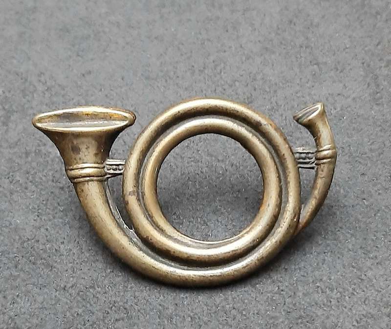 RARE: Franco-Prussian War , French Carbinier Brass Cartridge Box Badge ( Lugs Intact).