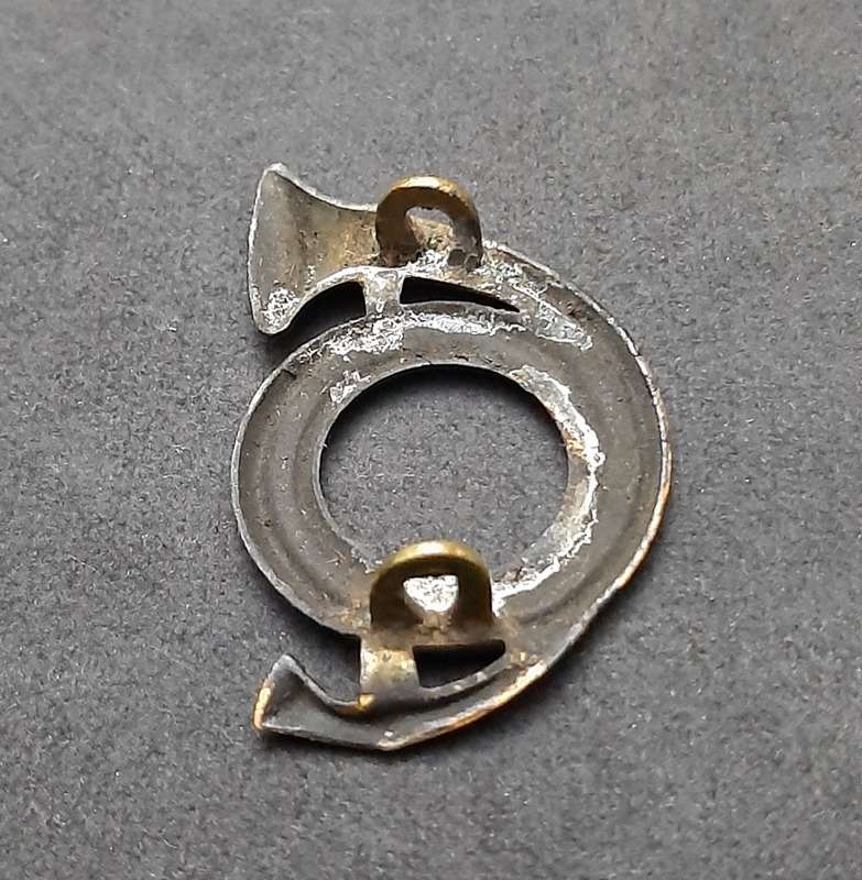 RARE: Franco-Prussian War , French Carbinier Brass Cartridge Box Badge ( Lugs Intact).