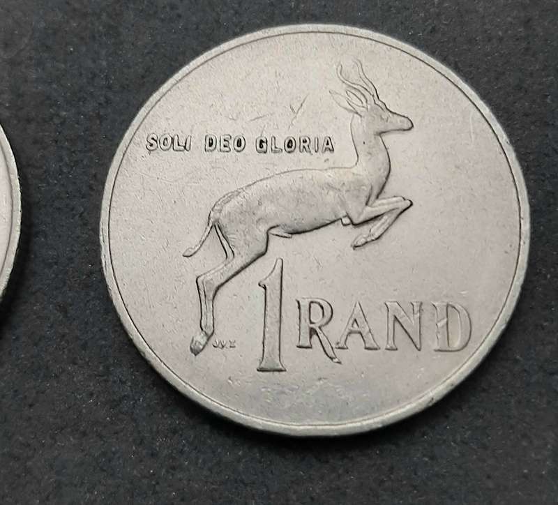 1970/80s South Africa: Lot 3 x Circulated Nickel R1 Coins (F)