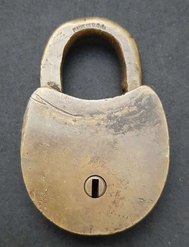 RARE: Early 20th Century American 'Miller' Brass Padlock (NO KEY)