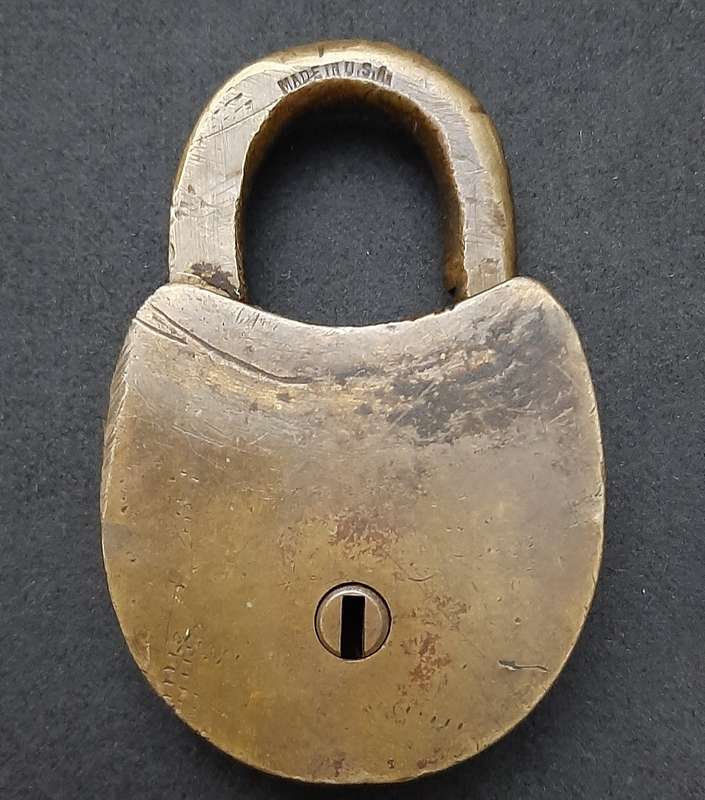 RARE: Early 20th Century American 'Miller' Brass Padlock (NO KEY)