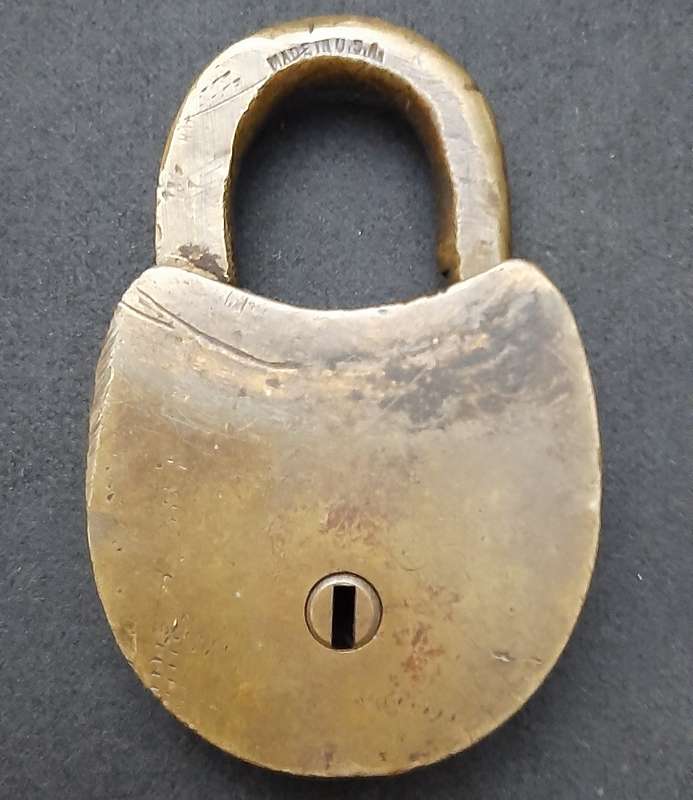 RARE: Early 20th Century American 'Miller' Brass Padlock (NO KEY)