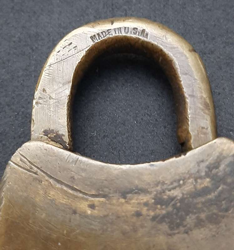 RARE: Early 20th Century American 'Miller' Brass Padlock (NO KEY)