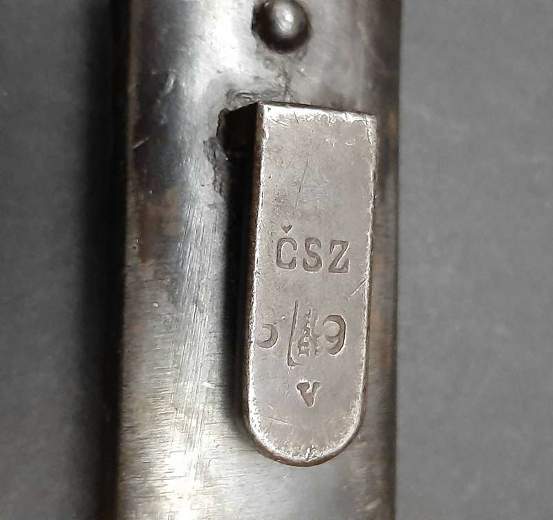 RARE: WW1 Austro-Hungarian 'Czech Legion' M1895 Steyr Bayonet w/ Steel Scabbard (36cm).