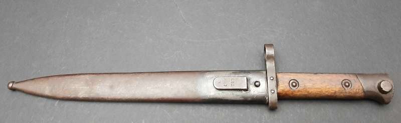 RARE: WW1 Austro-Hungarian 'Czech Legion' M1895 Steyr Bayonet w/ Steel Scabbard (36cm).