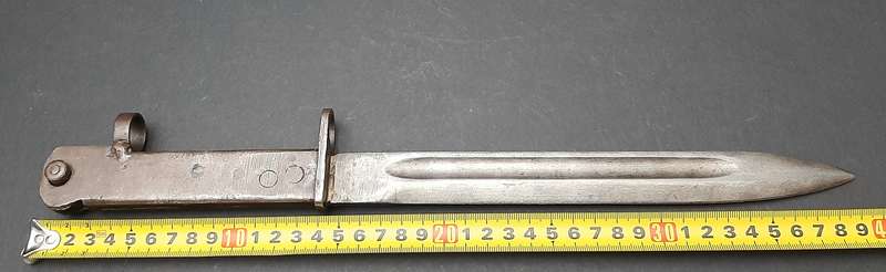 RARE: WW1  German Export M1903 Turkish Mauser 'Ersatz' Bayonet w/ Scabbard ( FN FAL Conversion).