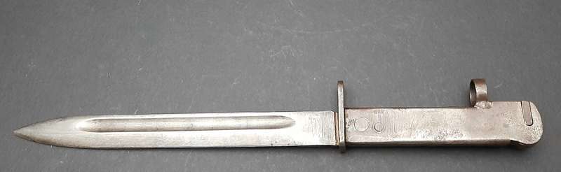 RARE: WW1  German Export M1903 Turkish Mauser 'Ersatz' Bayonet w/ Scabbard ( FN FAL Conversion).