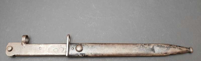 RARE: WW1  German Export M1903 Turkish Mauser 'Ersatz' Bayonet w/ Scabbard ( FN FAL Conversion).