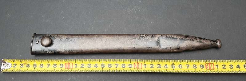 RARE: WW1  German Export M1903 Turkish Mauser 'Ersatz' Bayonet w/ Scabbard ( FN FAL Conversion).