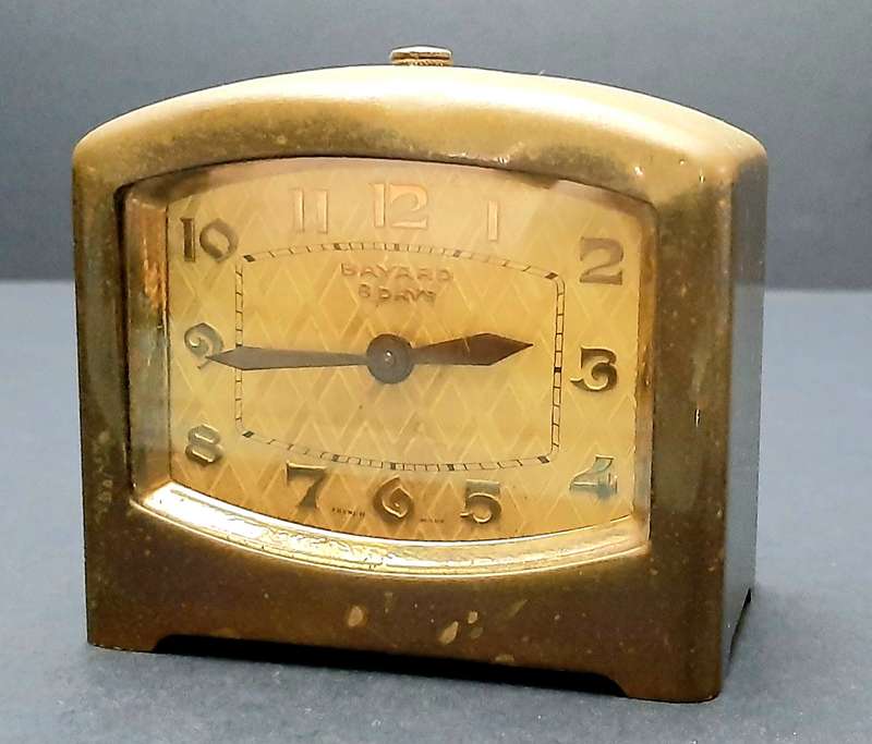 Mid-20th Century: European Bayard '8 Days'  Brass Casement Mantel Clock (UNTESTED).