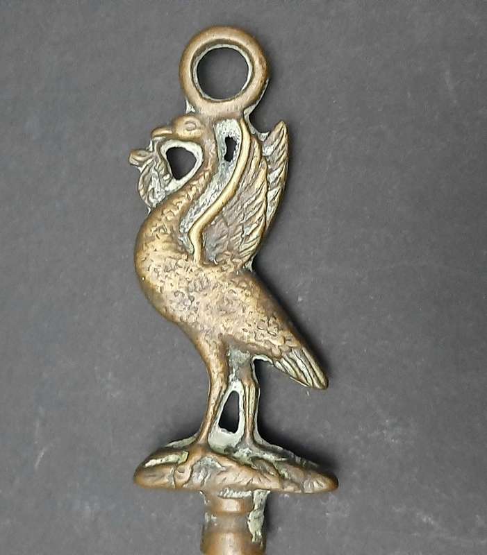 Early 20th Century: English Brass 'Liver Bird' Toasting Fork (45cm).