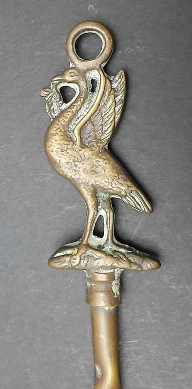 Early 20th Century: English Brass 'Liver Bird' Toasting Fork (45cm).