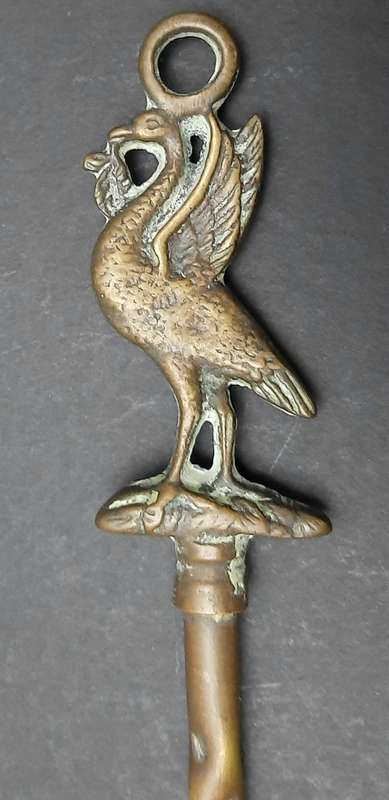 Early 20th Century: English Brass 'Liver Bird' Toasting Fork (45cm).