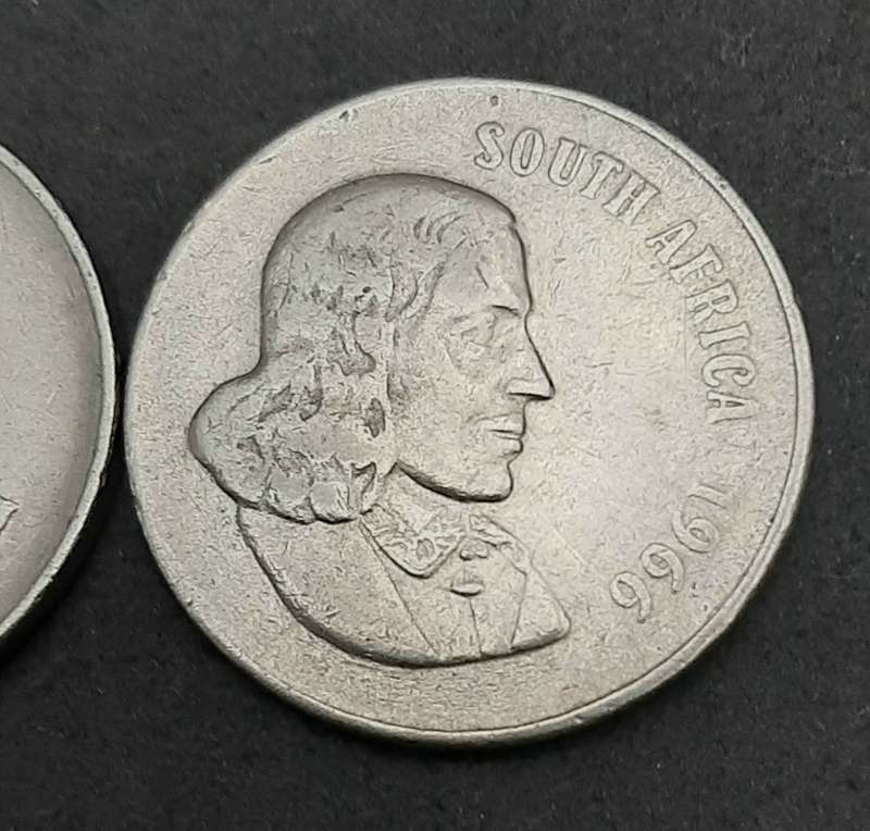 South Africa: 1966 / 68 Nickel 50 cent Coins JVR & Dönges Lot x 4  (F).