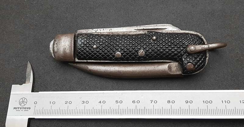WW2 : British Army 1942 Jack-Knife / Pocket Knife w/ Bexoid Grips ( Roger's, Sheffield).