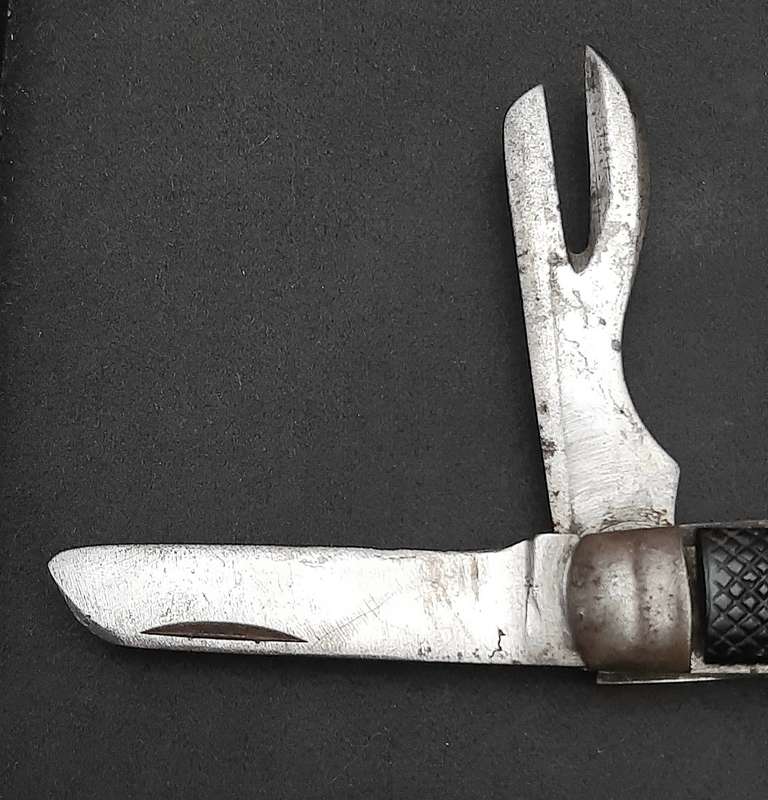 WW2 : British Army 1942 Jack-Knife / Pocket Knife w/ Bexoid Grips ( Roger's, Sheffield).