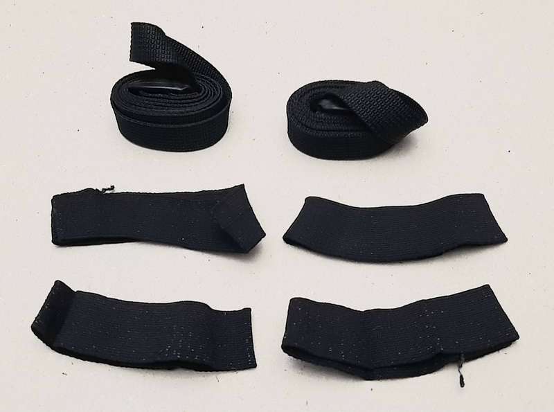 Border War: 1980s SADF Patt.83 Battlejacket Elastic Fittings & Strap / Buckle Lot ( 6 x Pcs).